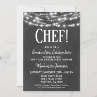 Chalkboard Kulinarische Graduiertenparty Einladung