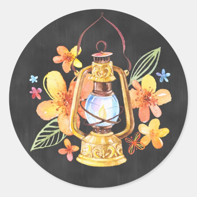 Chalkboard Lantern Sticker (Vorderseite)