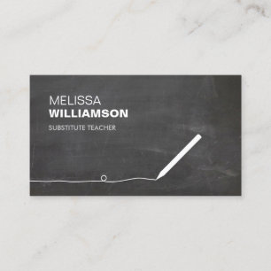 Chalkboard-Lehrer, Educational Business Card Visitenkarte