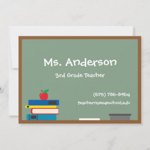 Chalkboard Lehrer - Große Visitenkarten