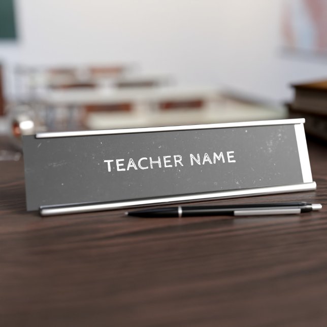 Chalkboard-Lehrer oder Tutor-Schreibtisch Schreibtischnamensplakette (Perfect desk name plate for Mrs Teacher. Just add your name)