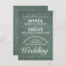 Chalkboard-Lehrerin Hochzeit