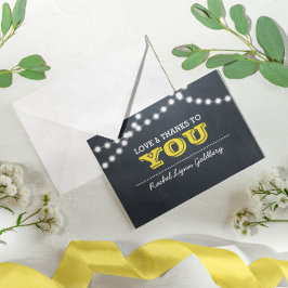 Chalkboard Lights Gold Bat Mitzvah Vielen Dank Hin Dankeskarte