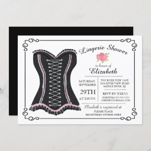 Chalkboard Lingerie Bridal Dusche Einladung