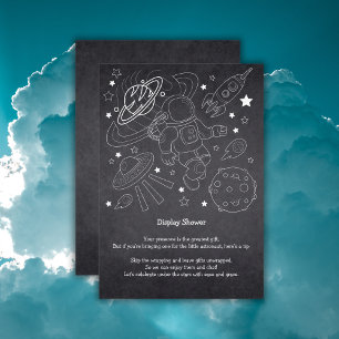 Chalkboard Little Space Explorer Kinderdusche Begleitkarte