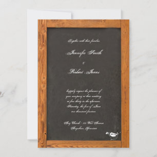 Chalkboard Love Bird Hochzeit Einladung