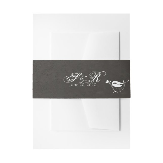Chalkboard Love Bird Wedly Bly Band (Vorderseite Beispiel)