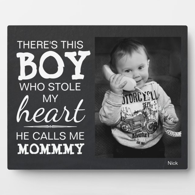 Chalkboard Mama von Son Custom Foto Plaque Fotoplatte (Vorderseite)