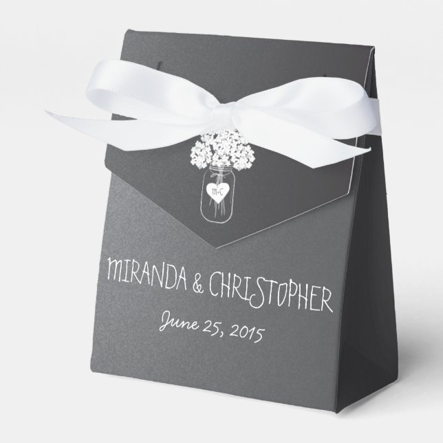 Chalkboard Mason Jar Floral Personalisiert Gevor B Geschenkschachtel (Vorderseite)