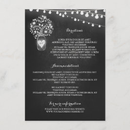 Chalkboard Mason Jar Hochzeitskarte Begleitkarte