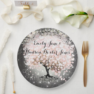 Chalkboard Mason Jar Pink Herzleaf Firefly Pappteller