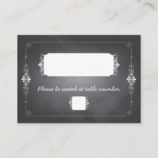Chalkboard Mason Jar Wedding Seating Platzkarte (Vorderseite)