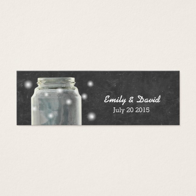 Chalkboard Mason Jar Wedding Website Beipackkarte (Vorderseite)
