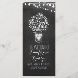 Chalkboard Mason Jar Weddingprogramme Programm