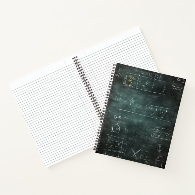 Chalkboard Math Doodles Notebook Notizbuch (Innenseite)