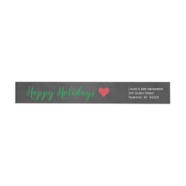 Chalkboard Mistletoe Holiday Address Label