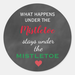 Chalkboard Mistletoe Holiday Sticker