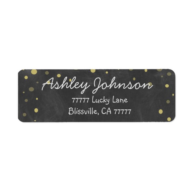 Chalkboard mit Gold Polka Dots (Vorne)