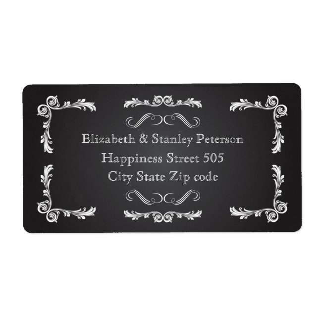 Chalkboard mit Vintager Rahmenhochzeit (Vorne)