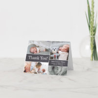 Chalkboard Modern Fotos Babydusche Danke
