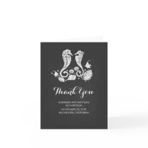 Chalkboard Moderne Hochzeit am Strand danke Karten