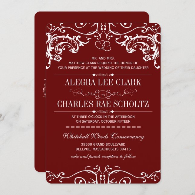 Chalkboard Moderne Vintage Typografie einladen Einladung (Vorne/Hinten)