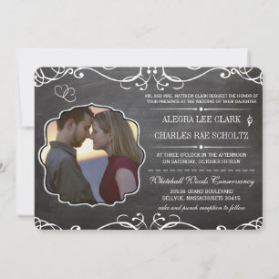 Chalkboard Moderne Vintage Typografie einladen Einladung