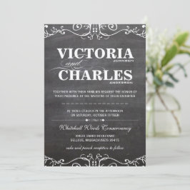 Chalkboard Moderne Vintage Typografie einladen Einladung