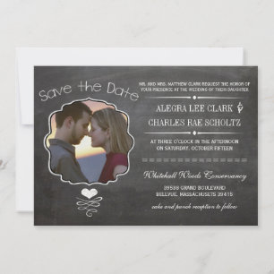 Chalkboard Moderne Vintage Typografie Einladung