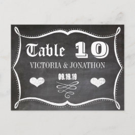 Chalkboard Moderne Vintage Typografie Tischnummer