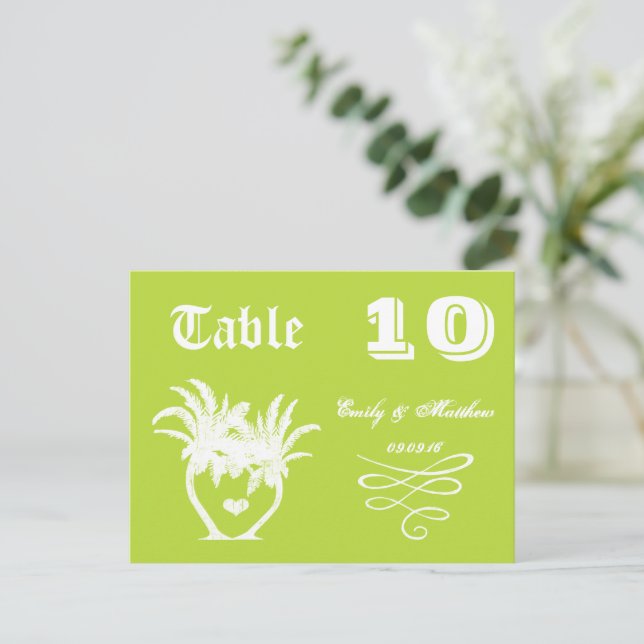 Chalkboard Moderne Vintage Typografie Tischnummer (Stehend Vorderseite)