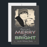 Chalkboard Mögen Ihre Tage fröhlich hell Weihnacht Feiertagskarte<br><div class="desc">Chalkboard Möge deine Tage fröhlich helle Weihnachts-Fotokarte sein.</div>