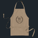 Chalkboard Monogram Schürze<br><div class="desc">Das Design des Logos im Chalkboard-Stil wurde von Shelby Allison in Schwarz und Weiß gestaltet.</div>