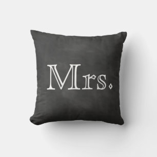 Chalkboard Mrs. Pillow Kissen