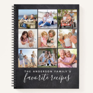 Chalkboard Multi Foto Collage Rezept Buch
