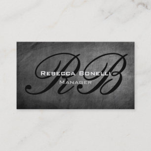 Chalkboard Muster Monogram Manager Business Card Visitenkarte