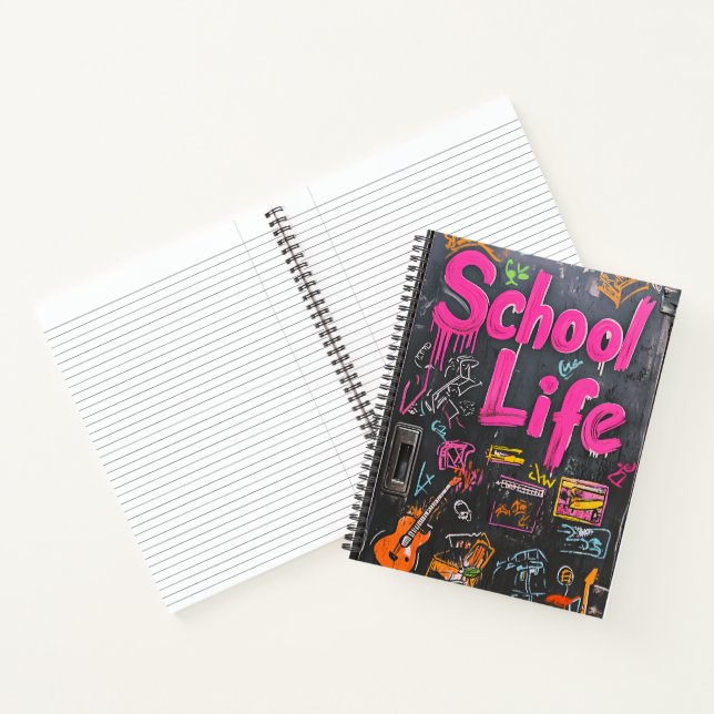 Chalkboard-Notebook "School Life" Notizbuch (Innenseite)