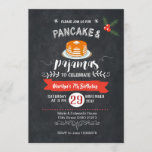 Chalkboard Pancake und Pajamas Einladung zum Gebur<br><div class="desc">Chalkboard Pancake und Pajamas Einladung zum Geburtstag</div>