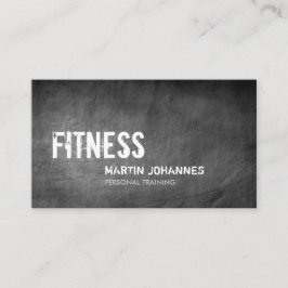 Chalkboard Pattern Personal Trainer Business Card Visitenkarte