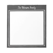 Chalkboard Personalisiert Family Notepad