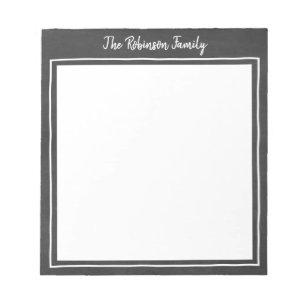 Chalkboard Personalisiert Family Notepad Notizblock