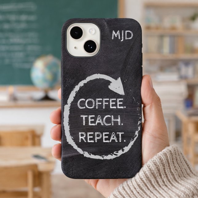 Chalkboard Phrase Monogram Case-Mate iPhone Hülle (Von Creator hochgeladen)