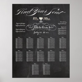 Chalkboard PixDezines - Sitzplan finden Poster