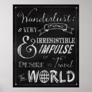 Chalkboard-Reise-Angebot Original-Kunstposter Poster
