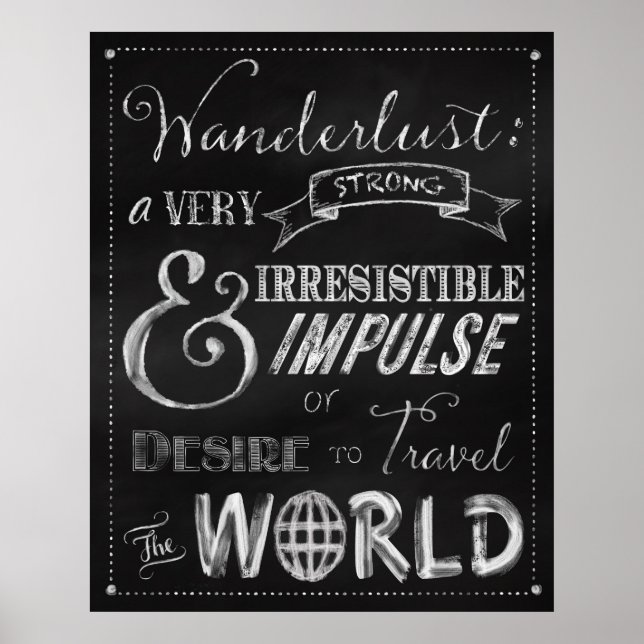 Chalkboard-Reise-Angebot Original-Kunstposter Poster (Vorne)