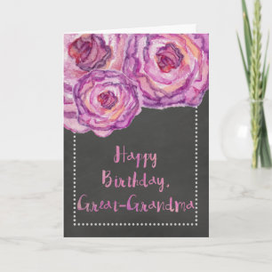 Chalkboard-Rose Great-Oma-Geburtstagskarte Karte