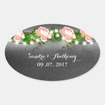 Chalkboard-Rose Hochzeitsticker