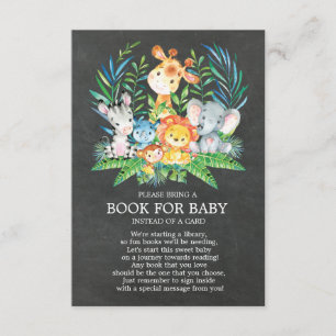 Chalkboard Safari Jungle Baby Showbook for Baby Begleitkarte