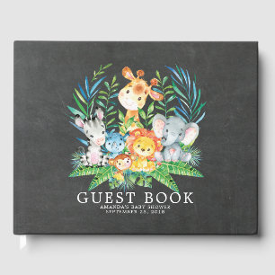 Chalkboard Safari Jungle Baby Showbook Gästebuch