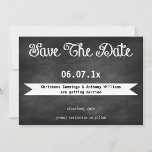 Chalkboard Save the Date Einladung